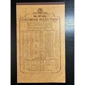 Set Of 2 Vtg Columnar 41 Pages Wilson Jones/Receipt Book Rediform 4337 To 4400